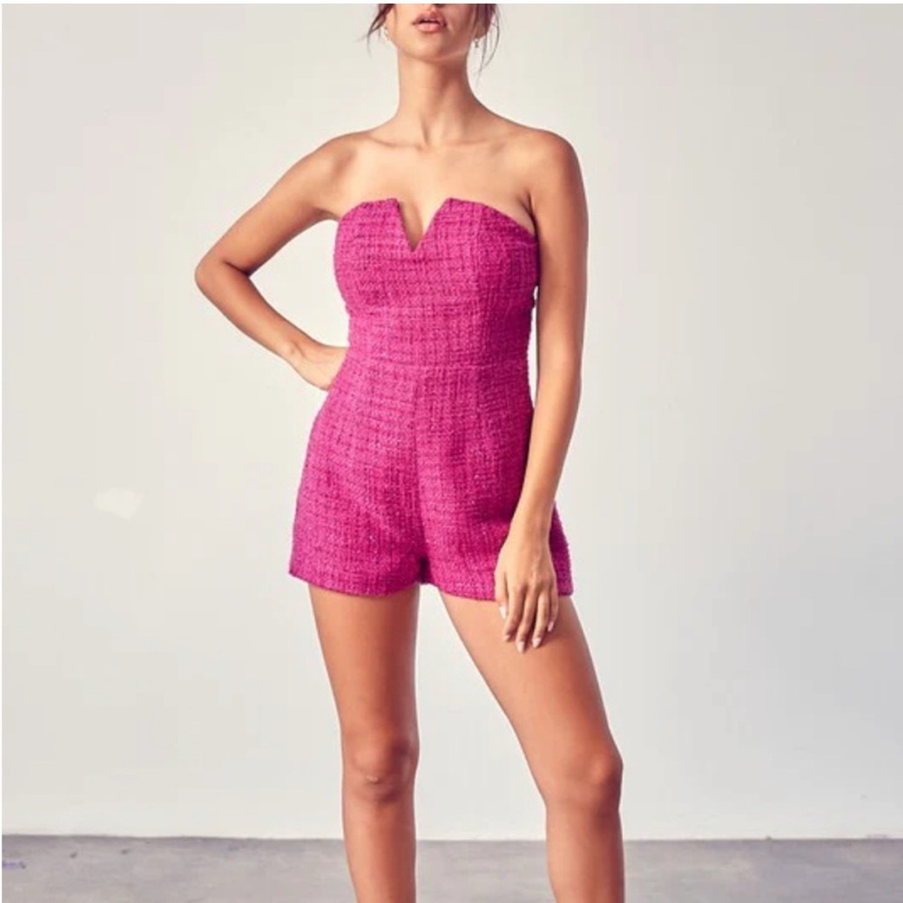 DO+BE Pink Strapless Romper
